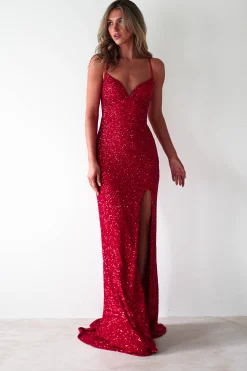 Discount Clarisse Bodycon Sequin Gown | Red Lange Kleider|Maxikleider
