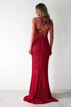 Discount Clarisse Bodycon Sequin Gown | Red Lange Kleider|Maxikleider