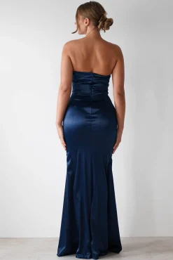 Best Clydee Soft Corset Maxi Gown | Navy Lange Kleider|Maxikleider