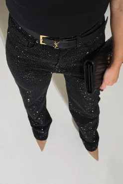 Hot Coleen Sparkle Diamante Jeans | Black Unterteile Und Röcke|Sommerkleider
