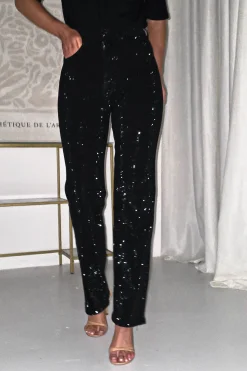 Hot Coleen Sparkle Diamante Jeans | Black Unterteile Und Röcke|Sommerkleider