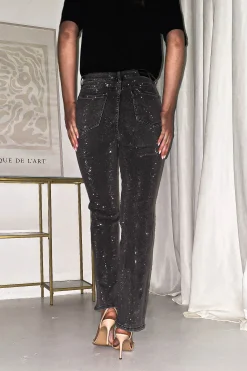 Fashion Coleen Sparkle Diamante Jeans | Grey Unterteile Und Röcke|Sommerkleider
