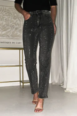 Fashion Coleen Sparkle Diamante Jeans | Grey Unterteile Und Röcke|Sommerkleider