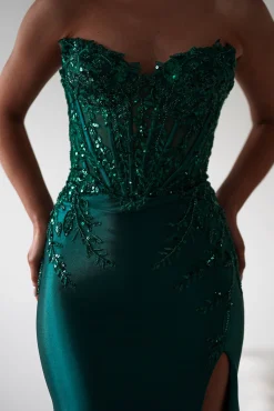 Hot Dallas Luxe Embellished Gown | Emerald Green Sommerkleider|Sommerkleider