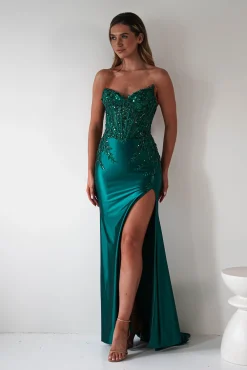 Hot Dallas Luxe Embellished Gown | Emerald Green Sommerkleider|Sommerkleider