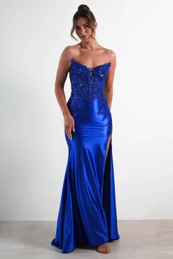 Clearance Dallas Luxe Embellished Gown | Royal Blue Sommerkleider|Sommerkleider