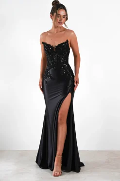 Online Dallas Luxe Embellished Gown | Black Sommerkleider|Sommerkleider
