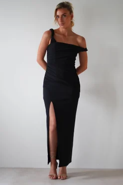 Hot Eloise Bodycon Midaxi Dress | Black Lange Kleider|Maxikleider
