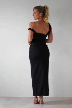 Hot Eloise Bodycon Midaxi Dress | Black Lange Kleider|Maxikleider