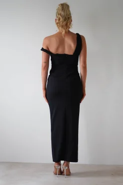 Hot Eloise Bodycon Midaxi Dress | Black Lange Kleider|Maxikleider