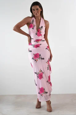 Discount Emmaline Floral Bodycon Maxi Dress | Pink Lange Kleider|Maxikleider