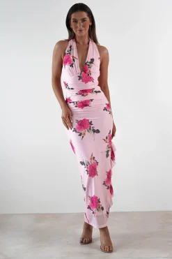 Discount Emmaline Floral Bodycon Maxi Dress | Pink Lange Kleider|Maxikleider