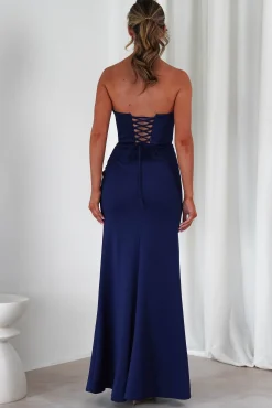 Clearance Grasie Bodycon Strapless Gown | Navy Sommerkleider|Sommerkleider