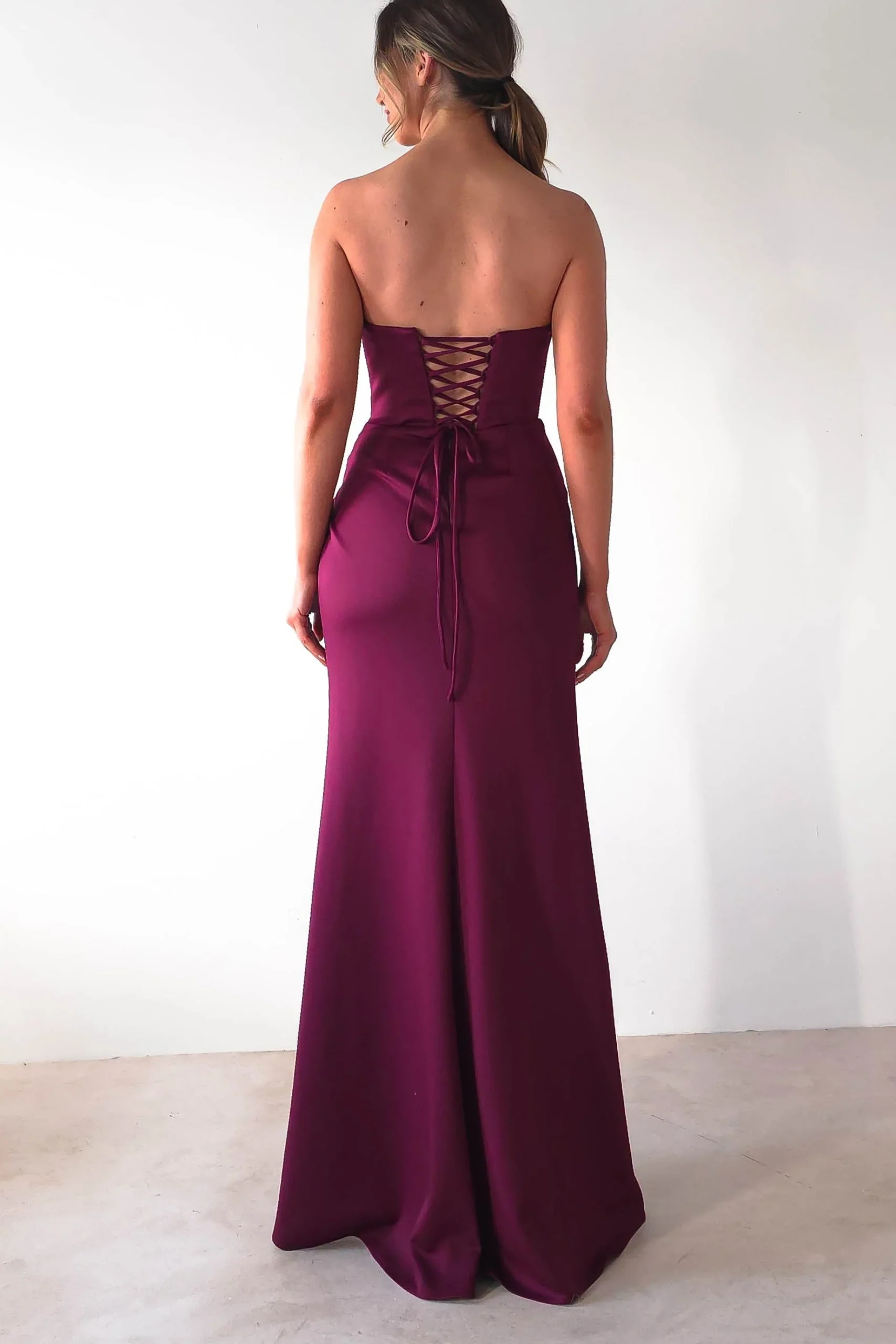 Outlet Grasie Bodycon Strapless Gown | Wine Kleider Für Besondere Anlässe|Sommerkleider