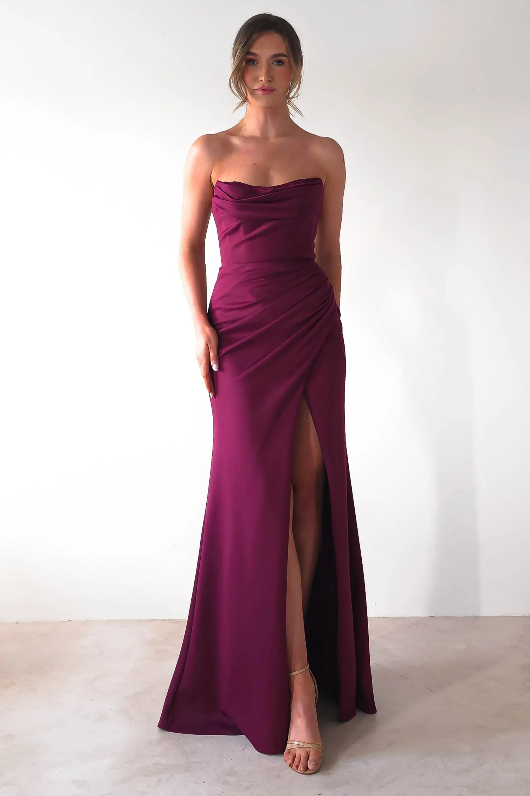 Outlet Grasie Bodycon Strapless Gown | Wine Kleider Für Besondere Anlässe|Sommerkleider