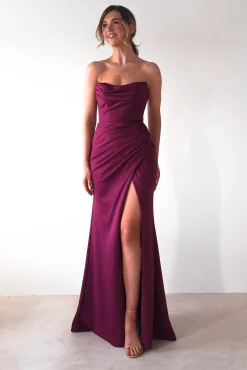 Outlet Grasie Bodycon Strapless Gown | Wine Kleider Für Besondere Anlässe|Sommerkleider