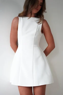 Discount Hannah Structured Mini Dress | White Kleider In Minilänge|Minikleider