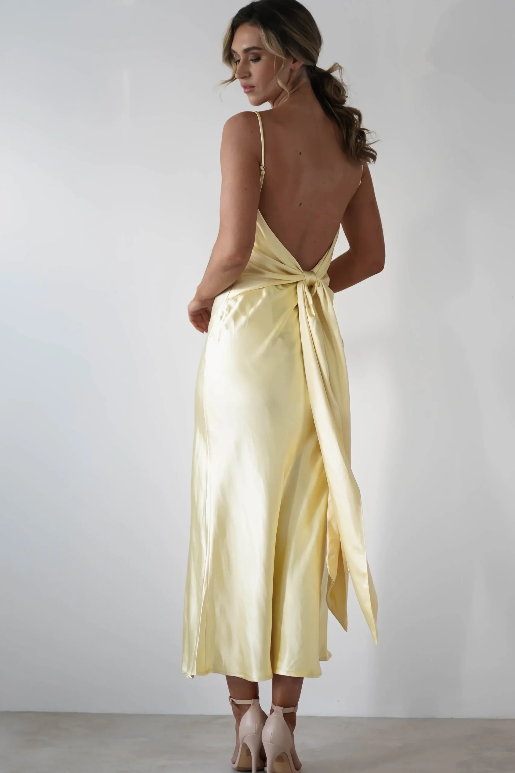Hot Hermie Silky Satin Maxi Dress | Lemon Lange Kleider|Maxikleider