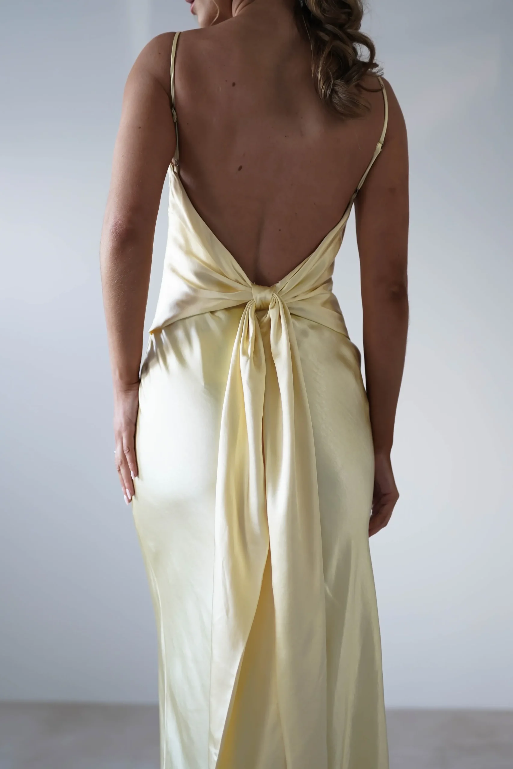Hot Hermie Silky Satin Maxi Dress | Lemon Lange Kleider|Maxikleider