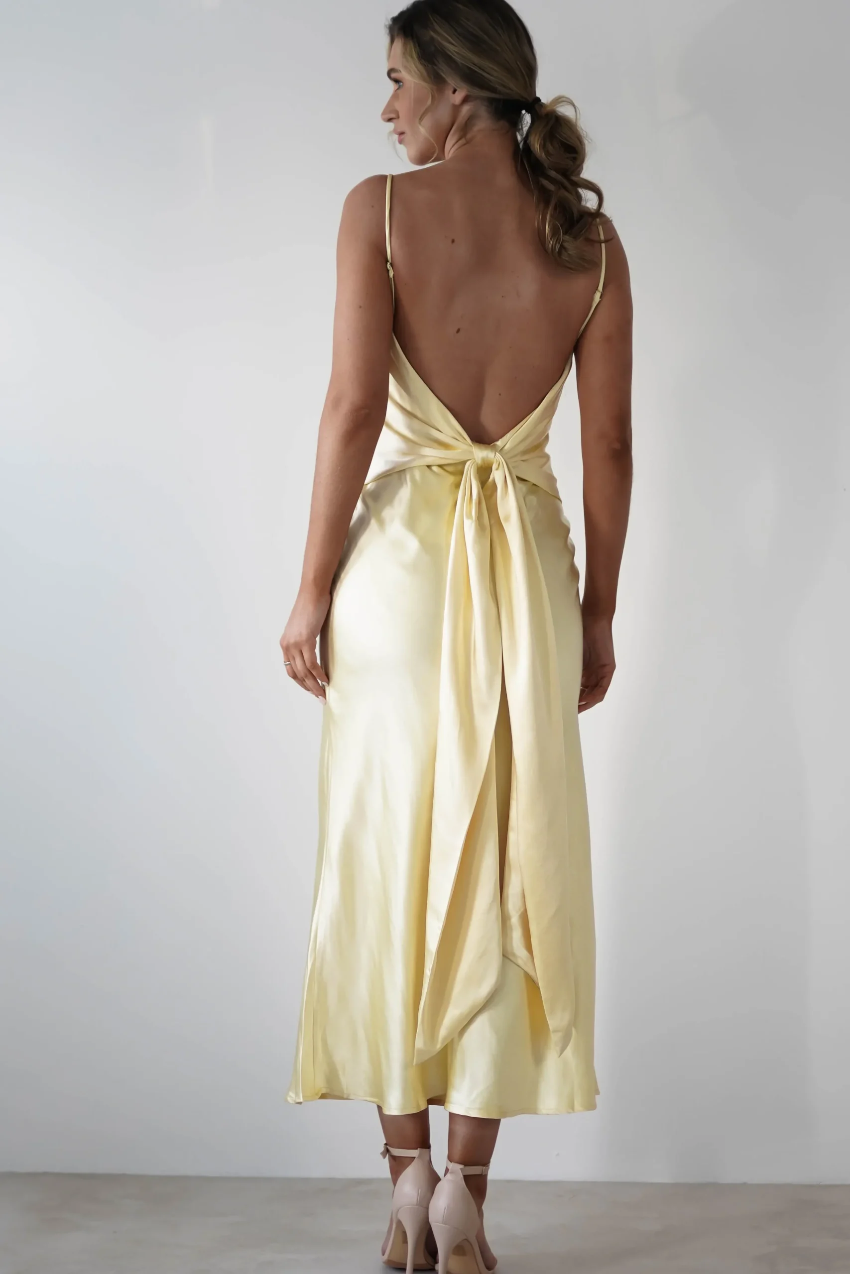 Hot Hermie Silky Satin Maxi Dress | Lemon Lange Kleider|Maxikleider