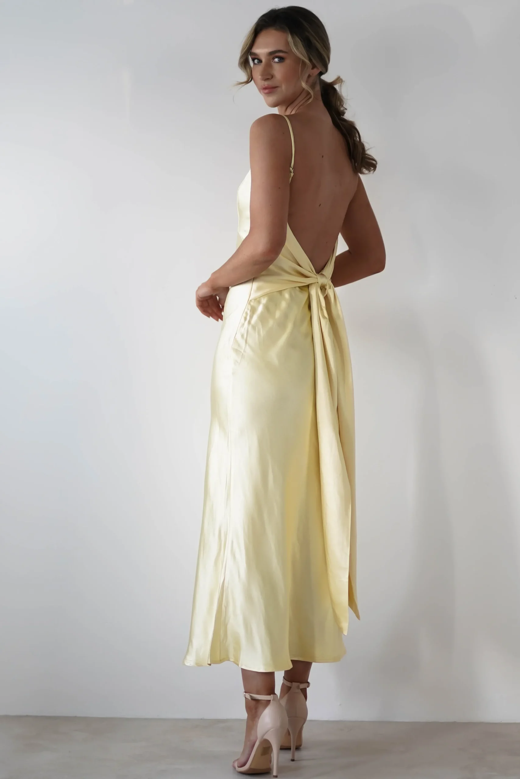 Hot Hermie Silky Satin Maxi Dress | Lemon Lange Kleider|Maxikleider