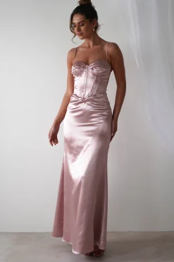 New Idonia Satin Corset Gown | Rose Lange Kleider|Maxikleider