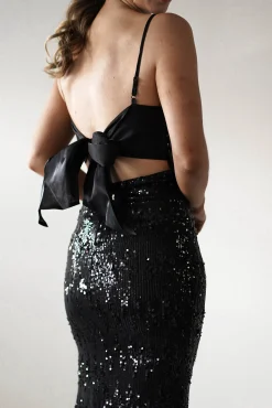 Best Izara Sequin Maxi Dress | Black Kleider Für Besondere Anlässe|Sommerkleider