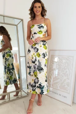 New Jaylani Floral Midi Dress | Mixed Print Mittellange Kleider|Midi-kleider