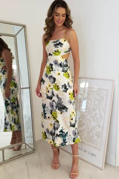 New Jaylani Floral Midi Dress | Mixed Print Mittellange Kleider|Midi-kleider