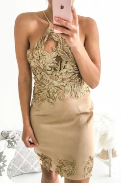 Online Jennifer Mini Dress Gold Kleider In Minilänge|Minikleider