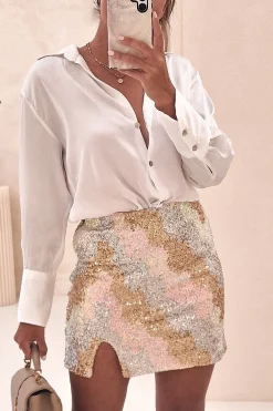 Online Jules Mini Skirt | Gold/Silver Kleider In Minilänge|Minikleider
