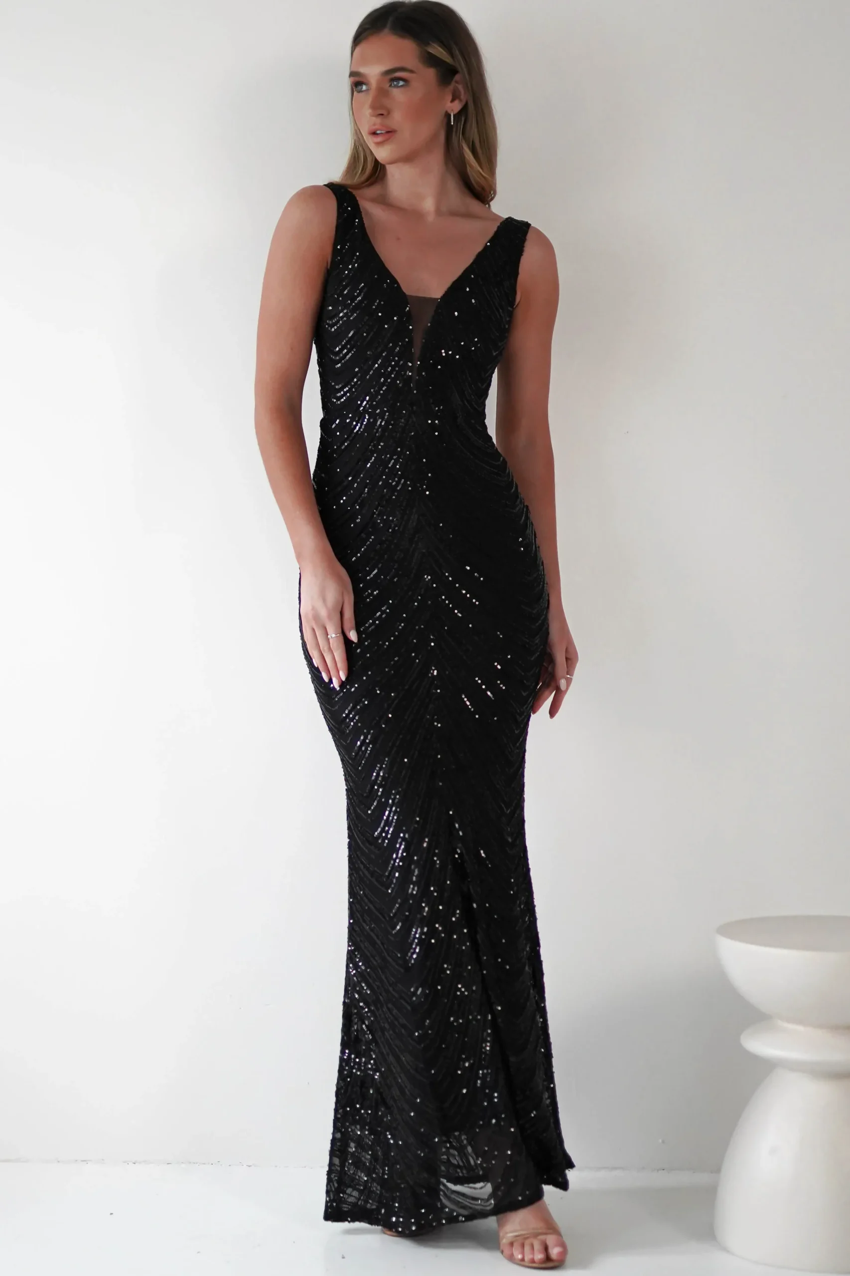 Discount Julietta Sequin Bodycon Maxi Dress | Black Lange Kleider|Maxikleider