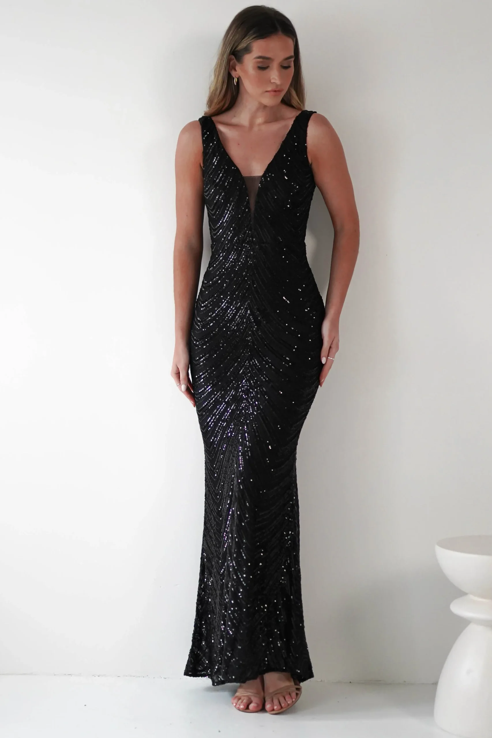 Discount Julietta Sequin Bodycon Maxi Dress | Black Lange Kleider|Maxikleider