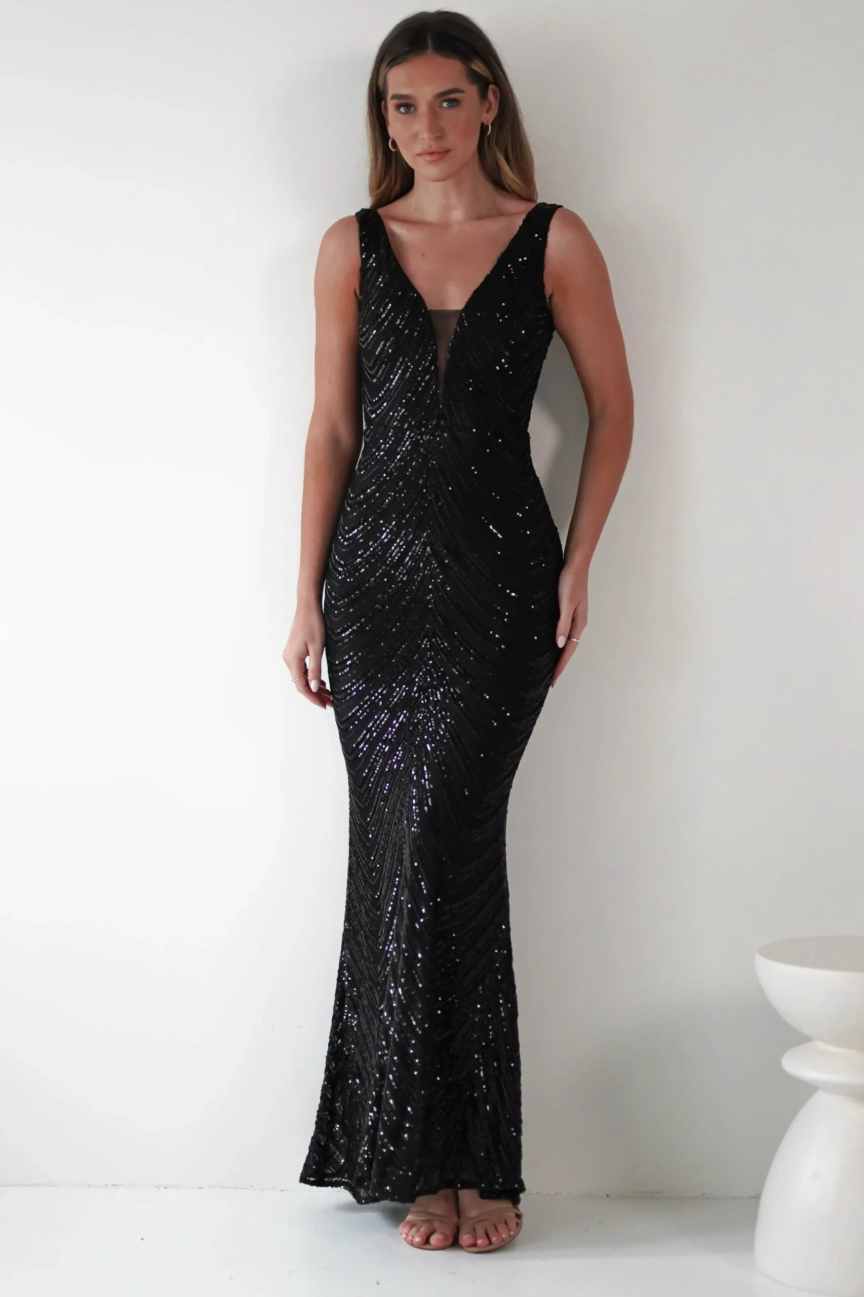 Discount Julietta Sequin Bodycon Maxi Dress | Black Lange Kleider|Maxikleider