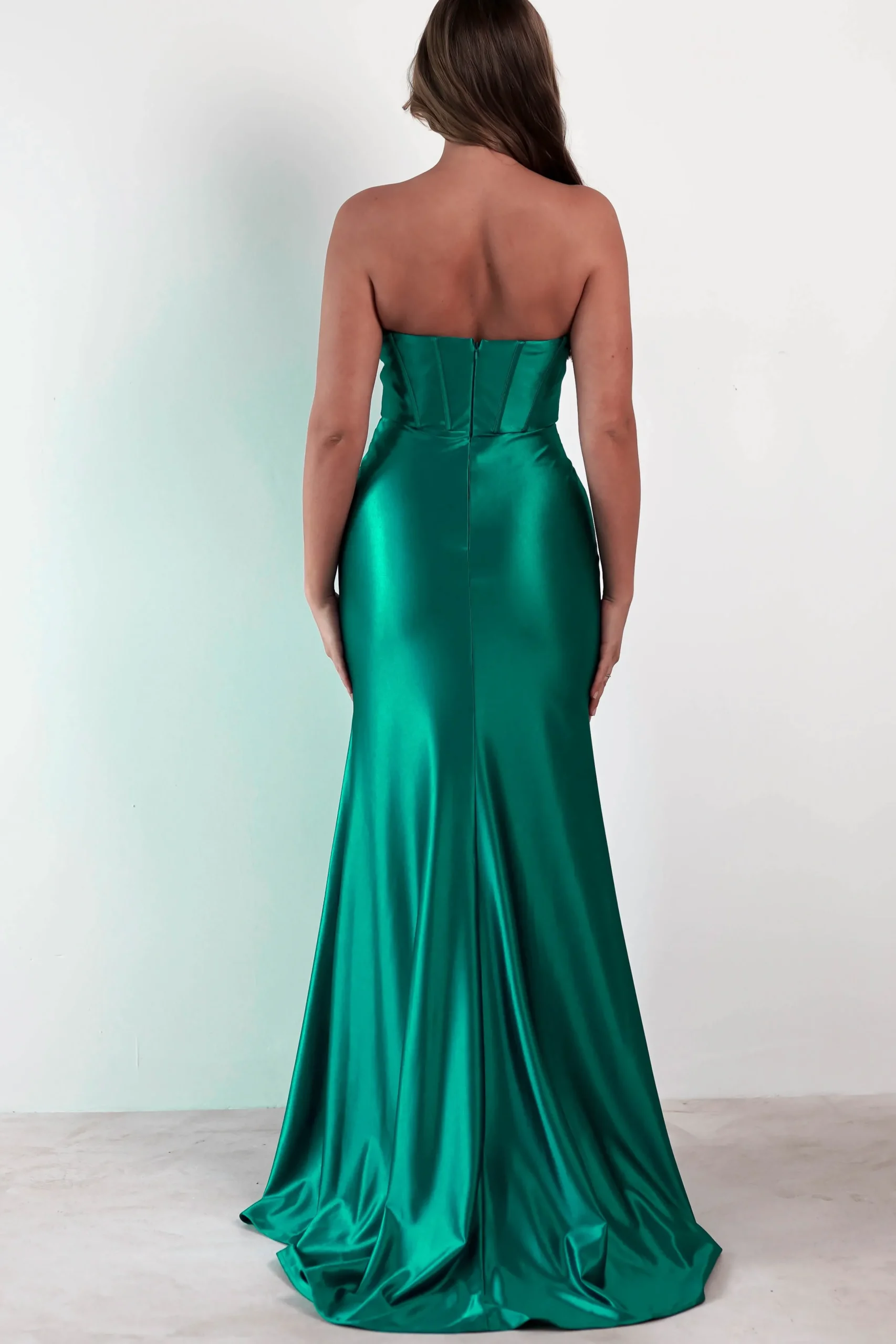 Outlet Karra Bodycon Strapless Gown | Emerald Green Sommerkleider|Sommerkleider
