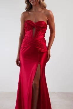 Outlet Karra Bodycon Strapless Gown | Red Sommerkleider|Sommerkleider