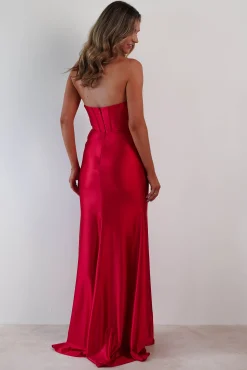 Outlet Karra Bodycon Strapless Gown | Red Sommerkleider|Sommerkleider