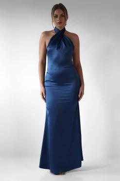 Best Kartia Halterneck Maxi Gown | Navy Lange Kleider|Maxikleider