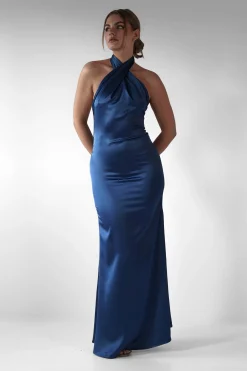 Best Kartia Halterneck Maxi Gown | Navy Lange Kleider|Maxikleider