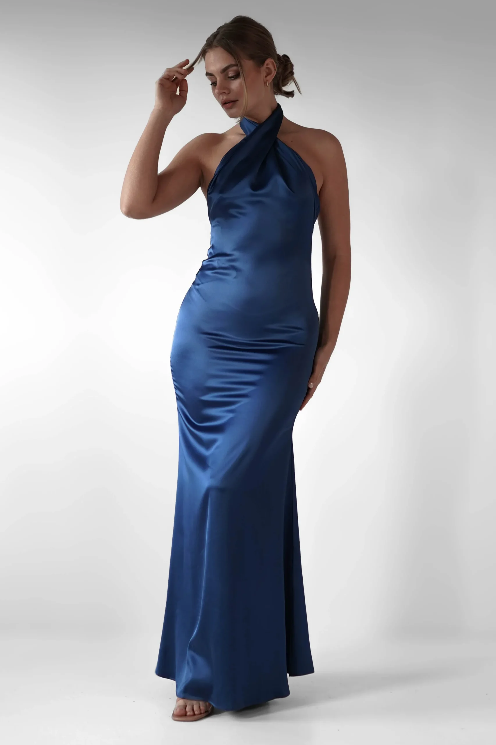 Best Kartia Halterneck Maxi Gown | Navy Lange Kleider|Maxikleider