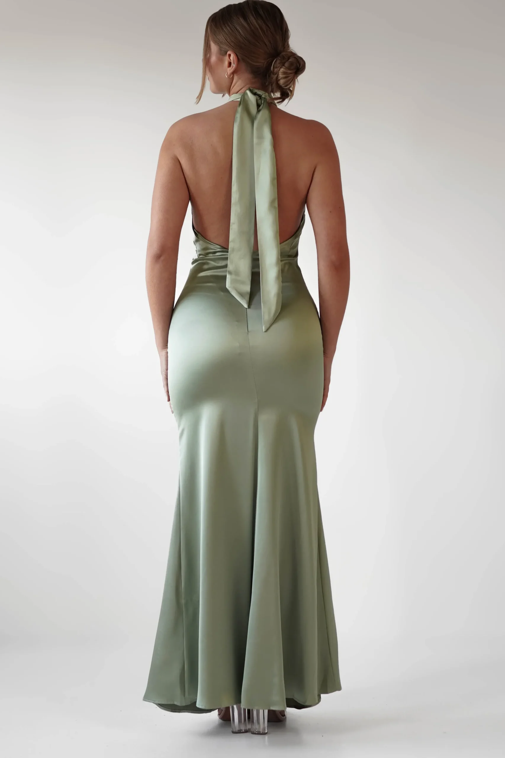 Fashion Kartia Halterneck Maxi Gown | Sage Lange Kleider|Maxikleider
