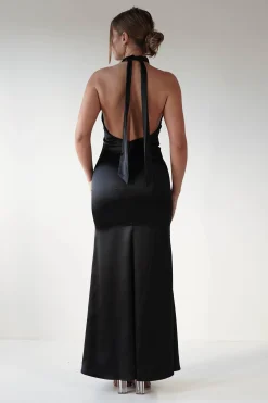 Best Kartia Halterneck Maxi Gown | Black Lange Kleider|Maxikleider
