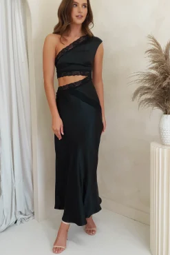 Sale Katie Lace Cut Out Midi Dress | Black Mittellange Kleider|Midi-kleider