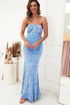 Hot Kennedy Sequin Bodycon Gown | Blue Sommerkleider|Sommerkleider