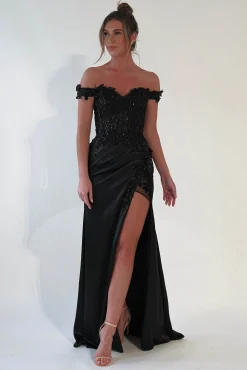 Fashion Khacy Embellished Gown | Black Kleider Für Besondere Anlässe|Sommerkleider