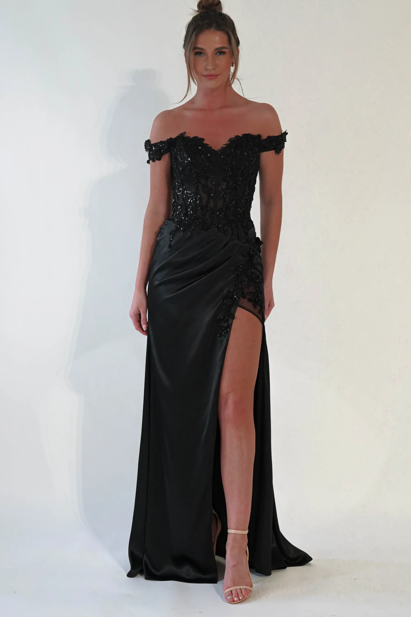 Fashion Khacy Embellished Gown | Black Kleider Für Besondere Anlässe|Sommerkleider
