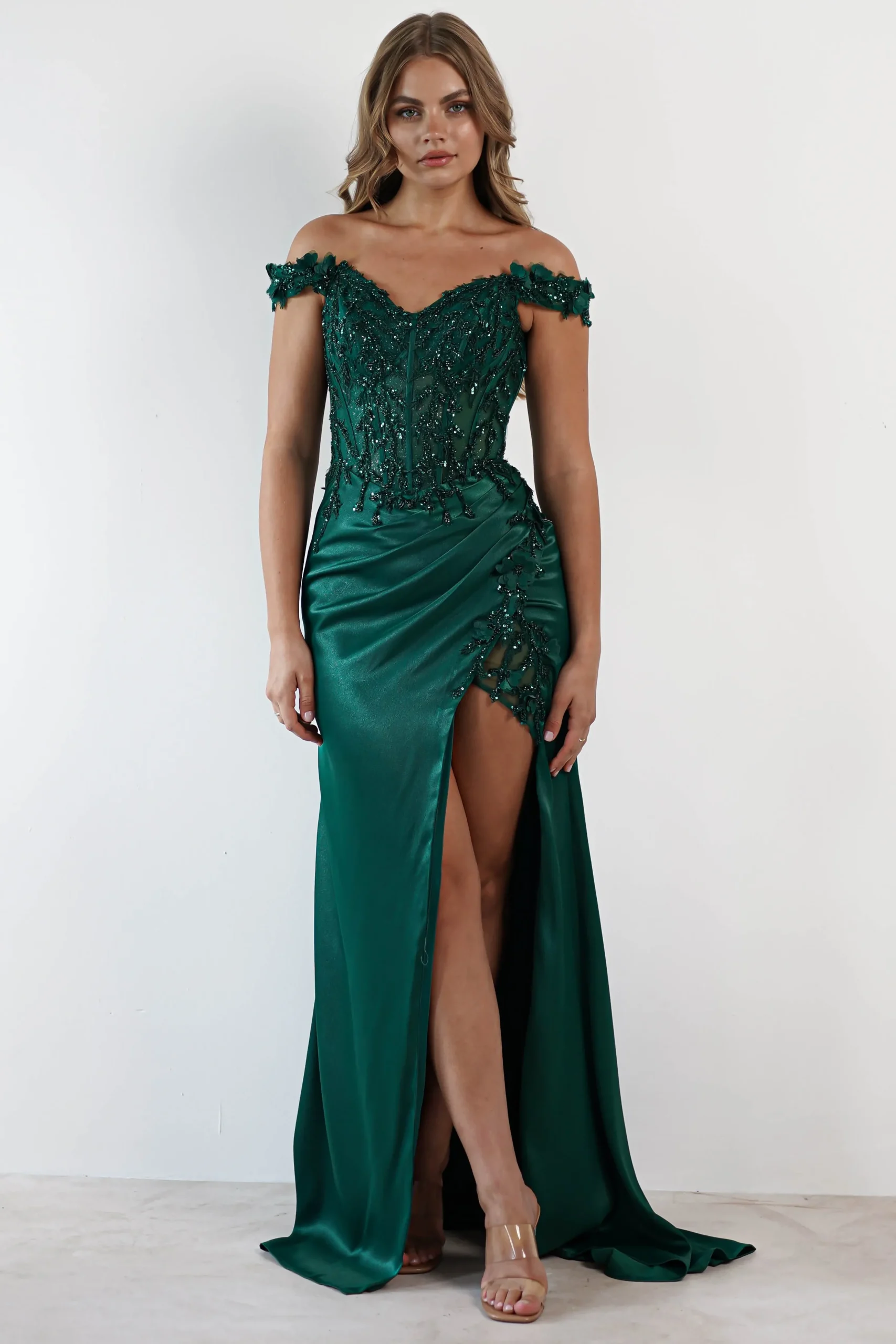 Discount Khacy Embellished Gown | Emerald Sommerkleider|Sommerkleider