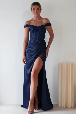 Online Khacy Embellished Gown | Navy Sommerkleider|Sommerkleider