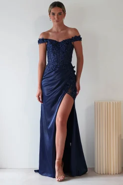 Online Khacy Embellished Gown | Navy Sommerkleider|Sommerkleider