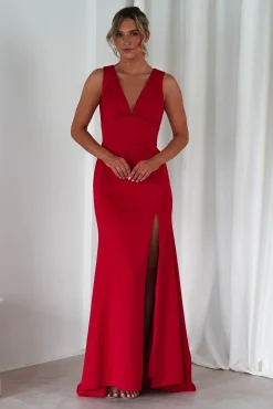 Best Kleo Bodycon Gown | Red Sommerkleider|Sommerkleider